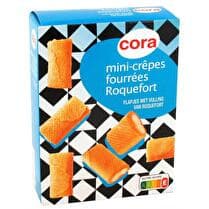 CORA Mini crepes fourrees roquefort cora degustation 65g