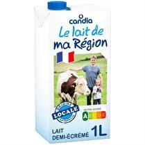Candia, Le lait de ma Région 1/2 écrémé UHT