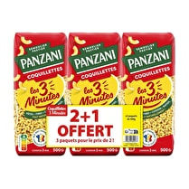 Panzani, Pâtes cuisson rapide Coquillettes 2 + 1 offert