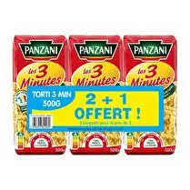 Panzani, Pâtes cuisson rapide Torti 2 + 1 offert