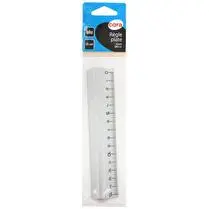 Cora, règle anti-dérapante en aluminium 15 cm spécial trousse cora