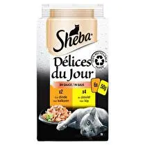 Sheba, sachets fraîcheurs pour chat à la volaille