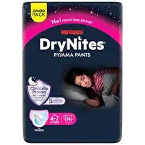 Dry Nites, Culottes fille 4-7 ans  17-30 kg