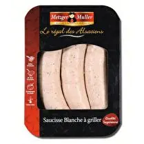 Metzger Muller, Saucisses blanches à griller nature x 3