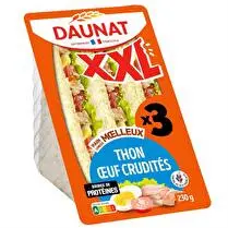 Daunat, XXL thon oeuf crudités
