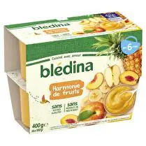 Blédina, Coupelles harmonie de fruits  dès 6 mois