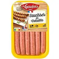 Le gaulois, Saucisses de volaille nature x 6