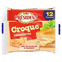 Président, Fromage croque à l'emmental en tranches x12