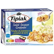 TIPIAK Saint-Jacques gratinées avec fondue de poireaux et pomme de terre