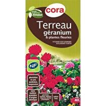 CORA Terreau géranium & plantes fleuries