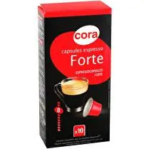 Cora, Capsules espresso forte intensité 8 x10