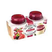 Rians, Panna cotta avec coulis fruits rouges