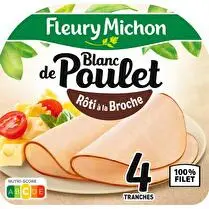 Fleury michon, Blanc de poulet rôti à la broche 4 tranches fines
