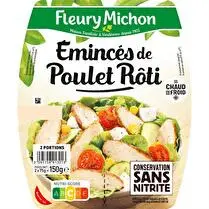Fleury michon, Emincés de poulet grillé rôti 2 barquettes
