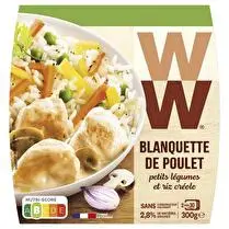 Weight watchers, Blanquette de poulet petits légumes et riz créole