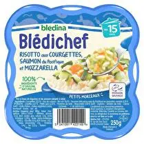 Blédina, Blédichef - Risotto aux courgettes saumon du pacifique & mozzarella dès 15mois