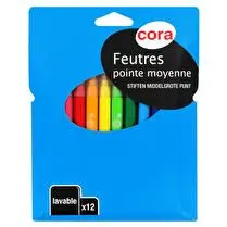 Cora, feutres pointe moyenne x12 cora