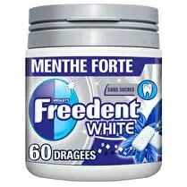 Freedent, White - Chewing-gum menthe forte dragées x60