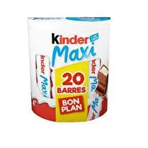 Kinder, Barres chocolat maxi x20