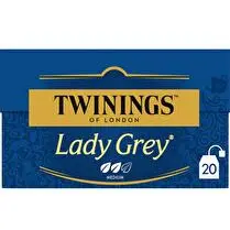 Twinings, Lady grey - Thé aromatisé bergamote et agrumes  x20