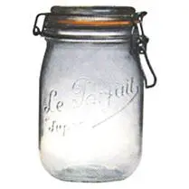 Le parfait, Lot de 6 bocaux super 1L, D85mm, avec caoutchouc