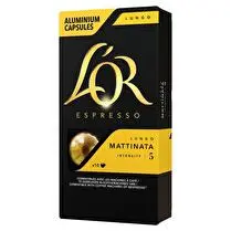 L'or, Capsules café espresso lungo mattinata