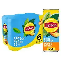 Lipton, Ice tea  Saveur pêche zéro sucres