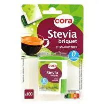 Cora, Edulcorant en briquet à l'extrait de stévia x 100