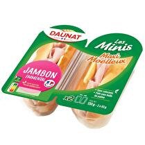 DAUNAT 2 Sandwichs Les minis Jambon emmental
