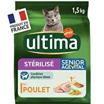 Ultima, Croquettes chats stérilisés +10ans