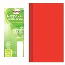 Cora, Nappe rouleau soft unis rouge 5x1.38m