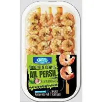 Miti, Brochettes de queues de crevettes ail et persil