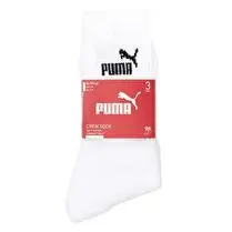 Puma, Mi chaussettes x 3, Blanc, 39/42
