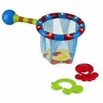 Nuby, Jouet de bain petit panier épuisette + 4 anneaux
