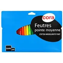 Cora, Feutres x24 pointe moyenne