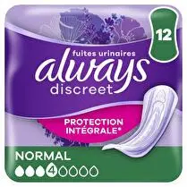 Always, Serviettes discreet normal pour fuite urinaires