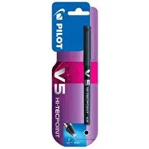 Pilot, Stylo roller v-5 noir pointe fine hitec encre liquide niveau visible