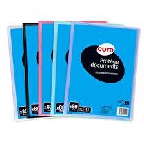 CORA Protège documents soude personnalisable 80 vues polypro trans-opaque
