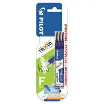 Pilot, Recharge point frixion bleu pour roller effaçable pointe fine 0.5 mm x3