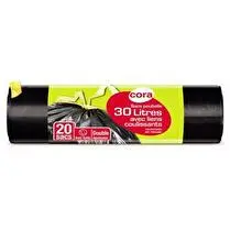 Cora, Sacs poubelle avec liens coulissants 30L