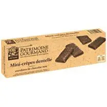 Patrimoine gourmand, Crêpes dentelle enrobées de chocolat noir