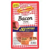 Cochonou, Bacon fumé tranché  100 g +10% offert