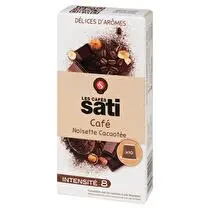 Sati, Capsules café noisette cacaotée x10