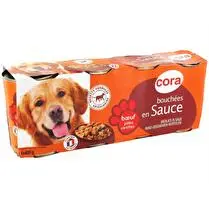 Cora, Bouchés en sauce au boeuf pour chien