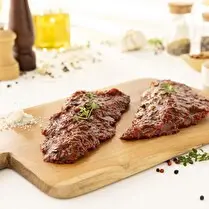 Votre boucher propose, Produit élaboré : Bavette d'aloyau marinée à l'échalote  à griller x 2