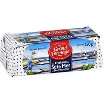 Grand fermage, Beurre moulé aux cristaux de sel de mer 80% MG