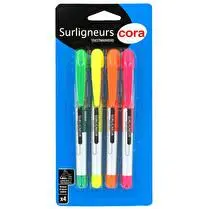 Cora, Surligneur encre liquide x4
