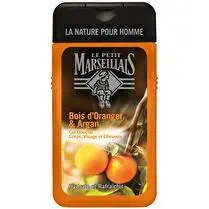 Le petit marseillais, Shampooing douche pour homme bois oranger argan