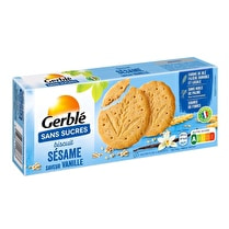 Gerblé, Biscuits sans sucres ajoutés Sésame vanille