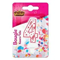 Vahiné, VAHINE BOUGIE CHIFFRE QUATRE BLISTER